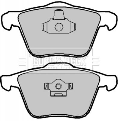 BORG & BECK Комплект тормозных колодок, дисковый тормоз BBP1928